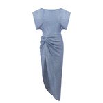 Асимметричное платье со сборками ITMFL, синее